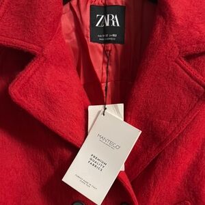 Zara girls Red Wool Coat